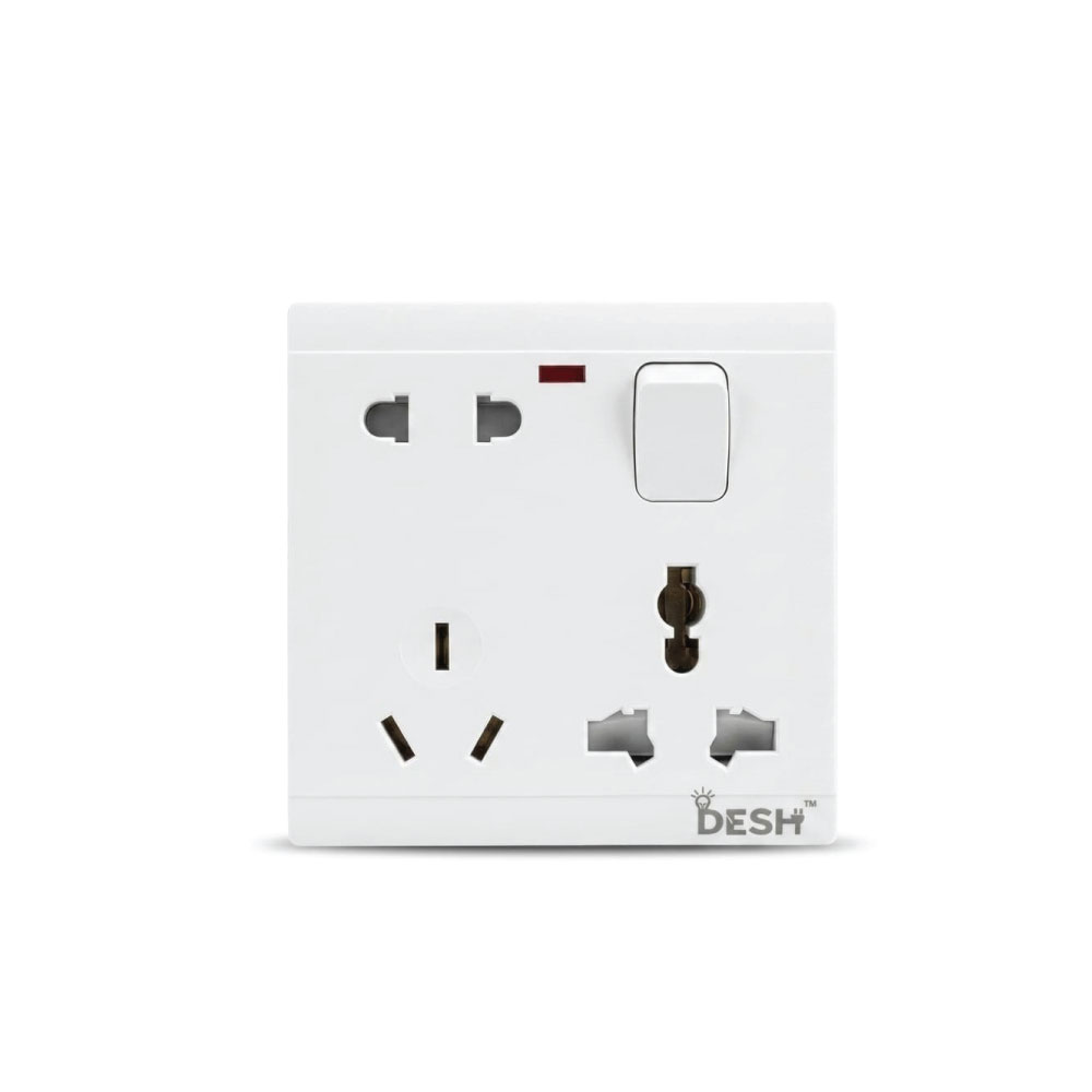 DESH 6 Pin Multi-Functional Socket - 16 AMP - (DMS-02) In BD, DESH 6 Pin Multi-Functional Socket - 16 AMP - (DMS-02) in Bangladesh, DESH 6 Pin Multi-Functional Socket - 16 AMP - (DMS-02) Price in Bangladesh, DESH 6 Pin Multi-Functional Socket - 16 AMP - (DMS-02) Supplier in Bangladesh