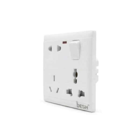 DESH 6 Pin Multi-Functional Socket - 16 AMP - (DMS-02) In BD, DESH 6 Pin Multi-Functional Socket - 16 AMP - (DMS-02) in Bangladesh, DESH 6 Pin Multi-Functional Socket - 16 AMP - (DMS-02) Price in Bangladesh, DESH 6 Pin Multi-Functional Socket - 16 AMP - (DMS-02) Supplier in Bangladesh