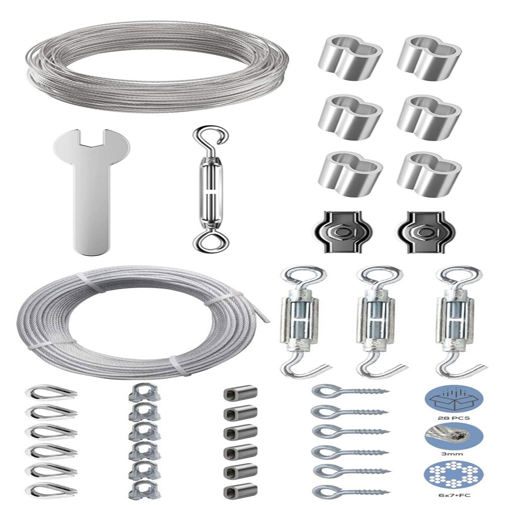 Cable Railing Kit/Garden Wire/Espalier Wire Kit/Wire Fence Roll/Wire Sling in BD