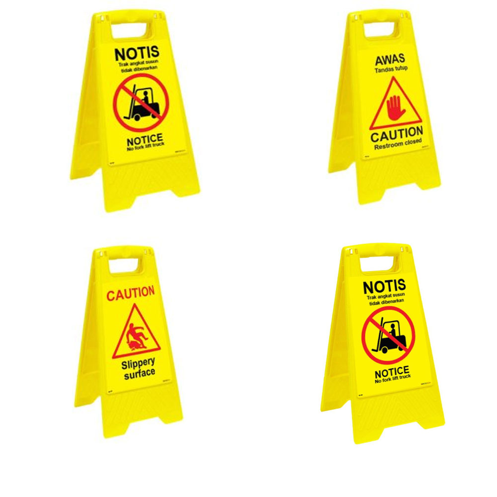Dual-side No Forklift Truck Safety Floor Sign