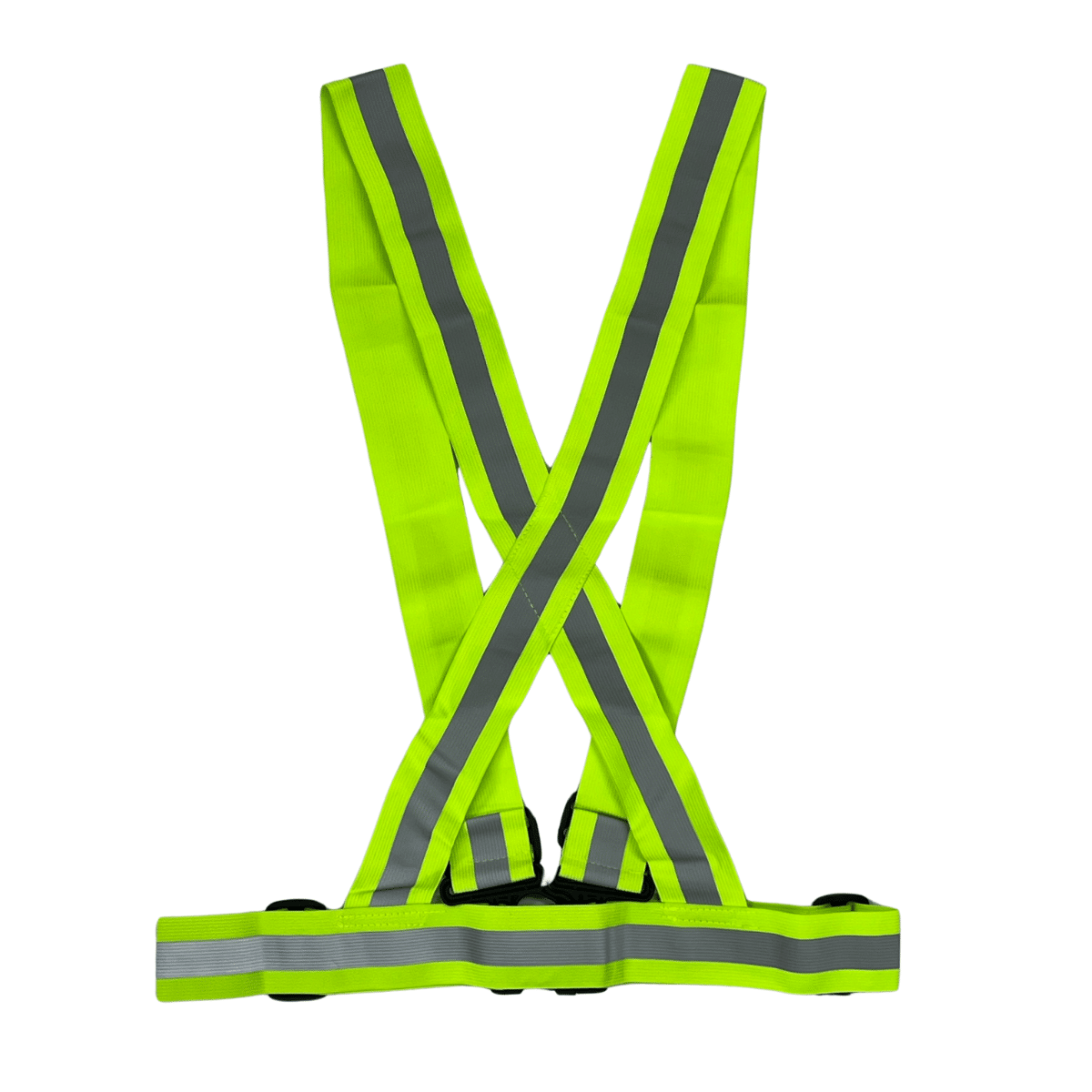 High-Vis Yellow Cross Reflective Safety Vest for Construction and Industrial Workers