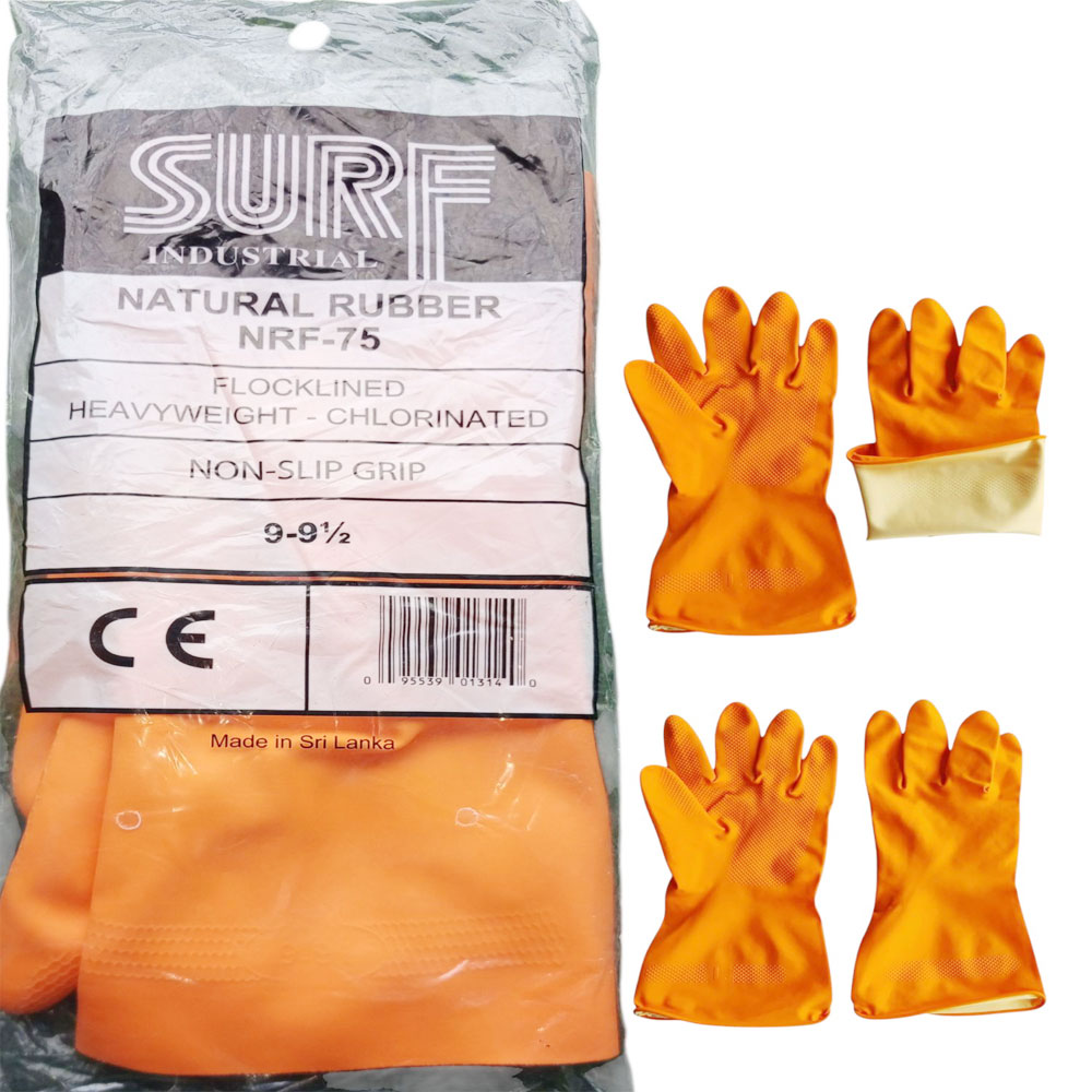 SURF 75/65 INDUSTRIAL NATURAL RUBBER GLOVES