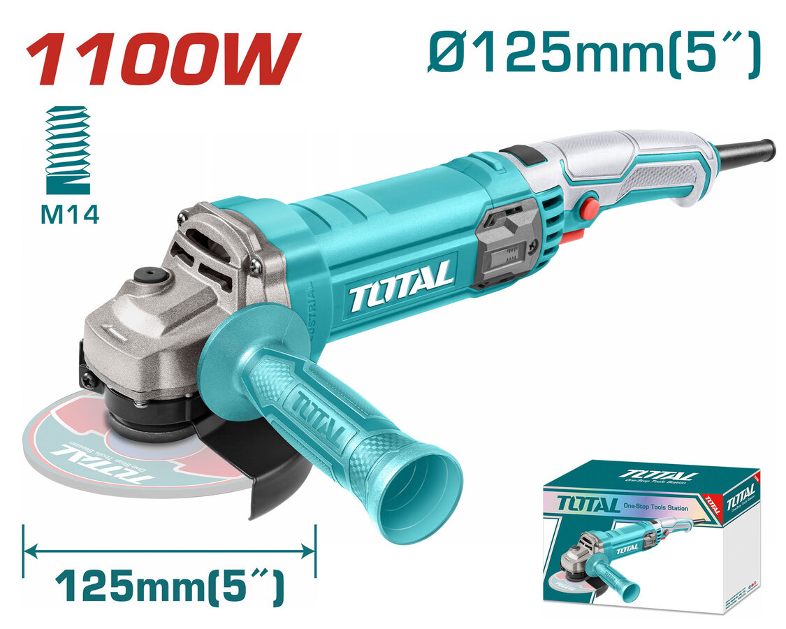 TOTAL 1100W 5 Inch Angle Grinder for Metal Cutting and Grinding in Bangladesh