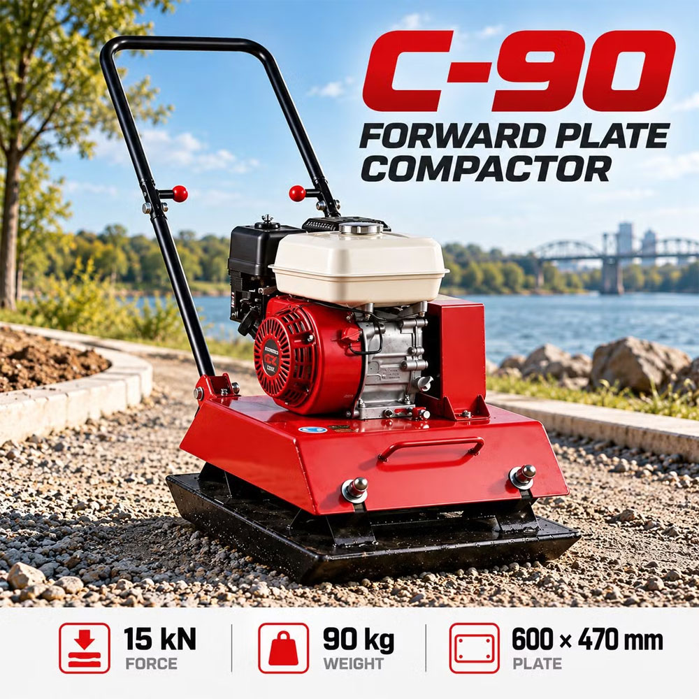 Vibratory Plate Compactor 1.5 Ton Red | Dusk Technology BD