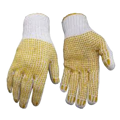 Cotton and PVC Dotted Hand Gloves for Construction